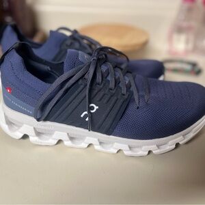 On Running Men's Blue and White Sneakers